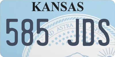 KS license plate 585JDS