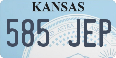 KS license plate 585JEP