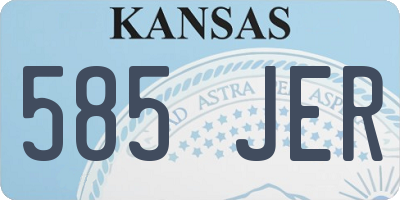 KS license plate 585JER