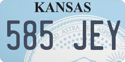 KS license plate 585JEY