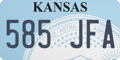 KS license plate 585JFA