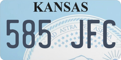 KS license plate 585JFC