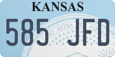 KS license plate 585JFD