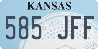 KS license plate 585JFF