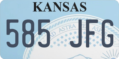 KS license plate 585JFG