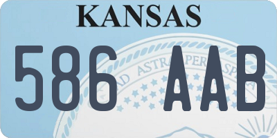 KS license plate 586AAB