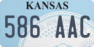 KS license plate 586AAC