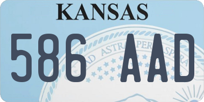 KS license plate 586AAD