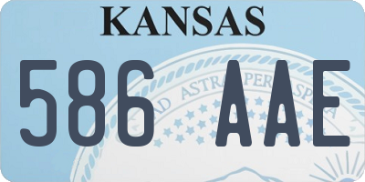 KS license plate 586AAE