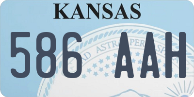 KS license plate 586AAH