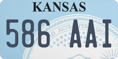 KS license plate 586AAI