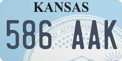 KS license plate 586AAK