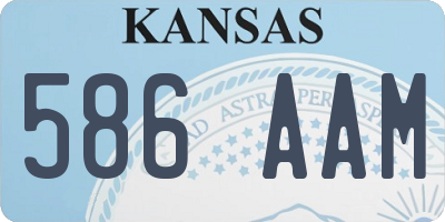 KS license plate 586AAM