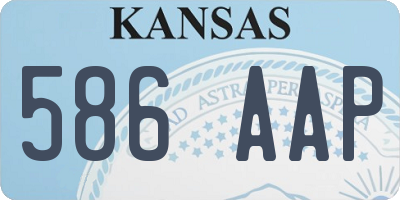 KS license plate 586AAP