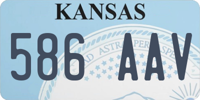 KS license plate 586AAV