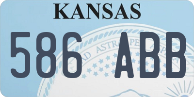 KS license plate 586ABB