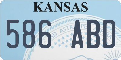 KS license plate 586ABD
