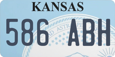 KS license plate 586ABH