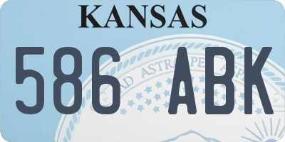 KS license plate 586ABK