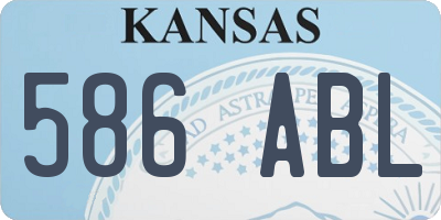 KS license plate 586ABL