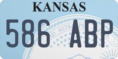 KS license plate 586ABP