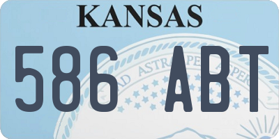 KS license plate 586ABT
