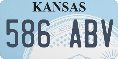 KS license plate 586ABV