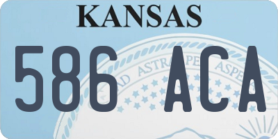 KS license plate 586ACA