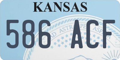 KS license plate 586ACF