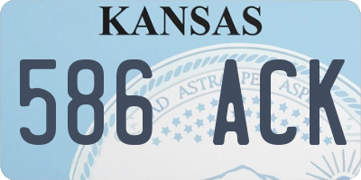 KS license plate 586ACK