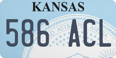 KS license plate 586ACL