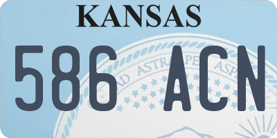 KS license plate 586ACN