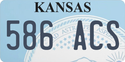 KS license plate 586ACS