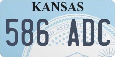 KS license plate 586ADC