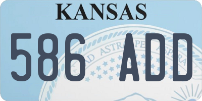 KS license plate 586ADD