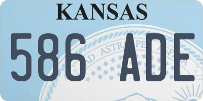 KS license plate 586ADE