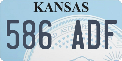 KS license plate 586ADF
