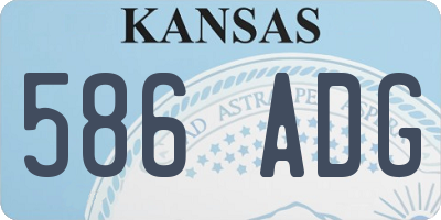 KS license plate 586ADG