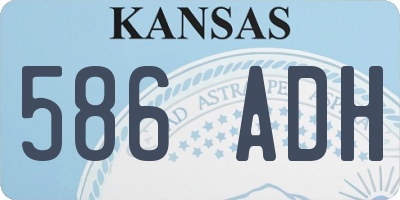 KS license plate 586ADH