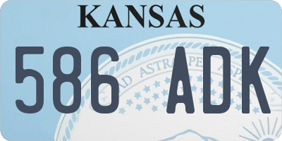 KS license plate 586ADK