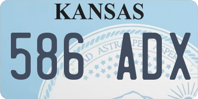 KS license plate 586ADX