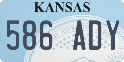KS license plate 586ADY
