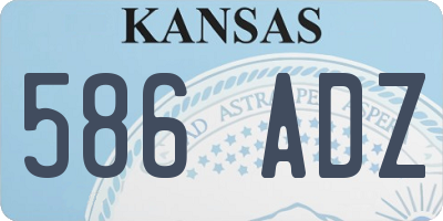 KS license plate 586ADZ