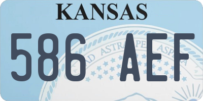 KS license plate 586AEF