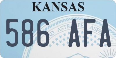 KS license plate 586AFA