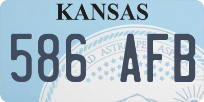 KS license plate 586AFB