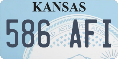 KS license plate 586AFI