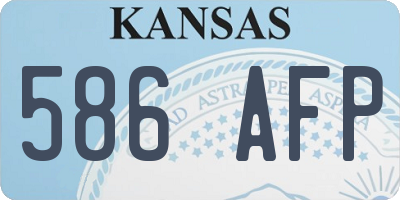 KS license plate 586AFP