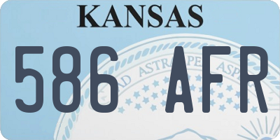KS license plate 586AFR