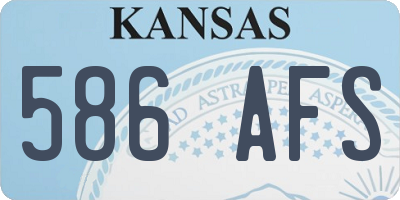KS license plate 586AFS